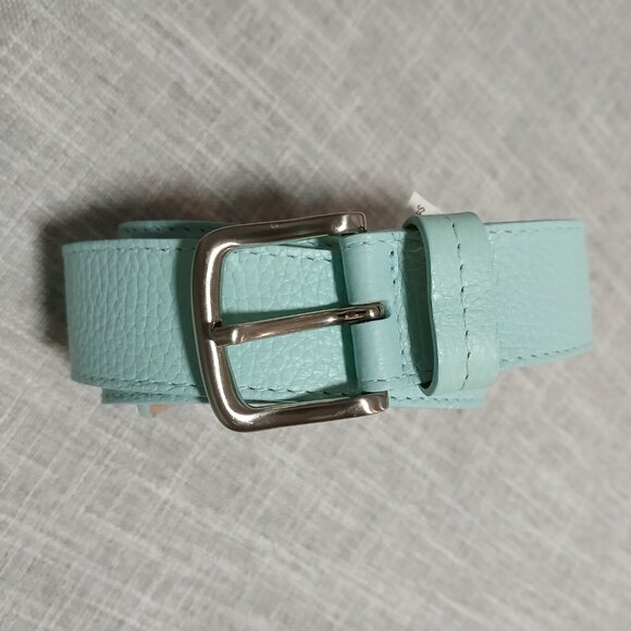 Talbots Genuine Teal Leather with Silver Buckle Made in Italy Size XL - Picture 9 of 11